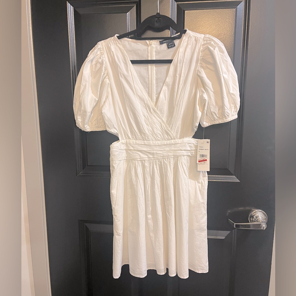 Brand New French Connection White Cutout Summer Dress